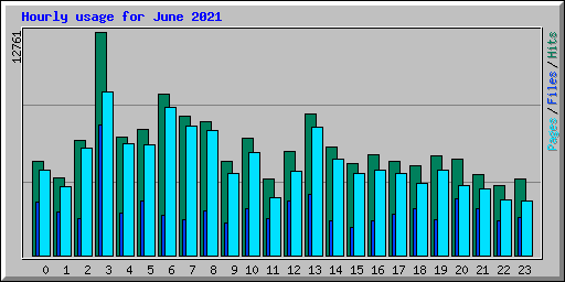Hourly usage for June 2021